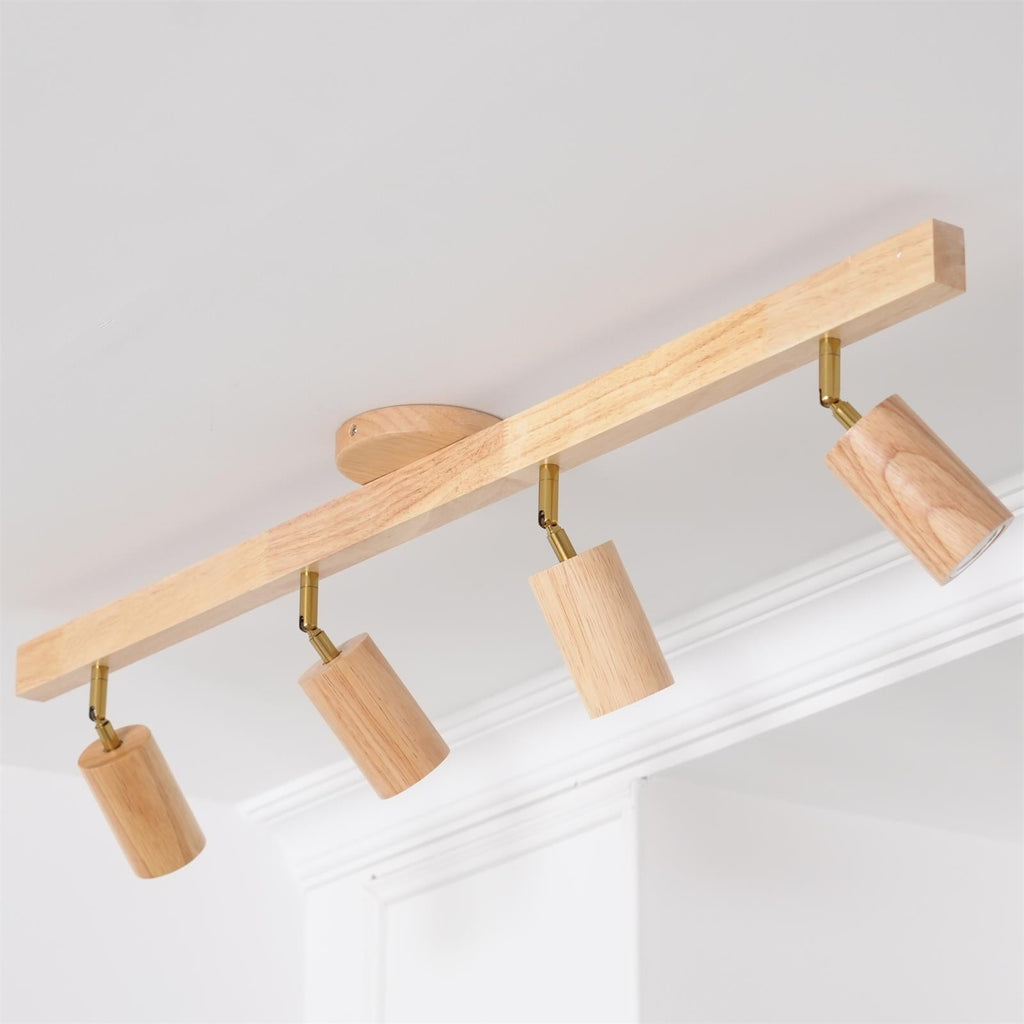Veril Track Lighting Spotlight Wood | ventumra
