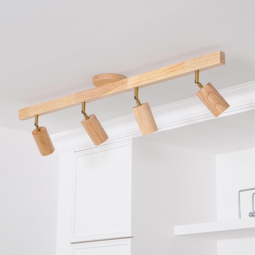 Veril Track Lighting Spotlight Wood | ventumra