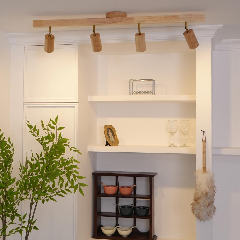 Veril Track Lighting Spotlight Wood | ventumra