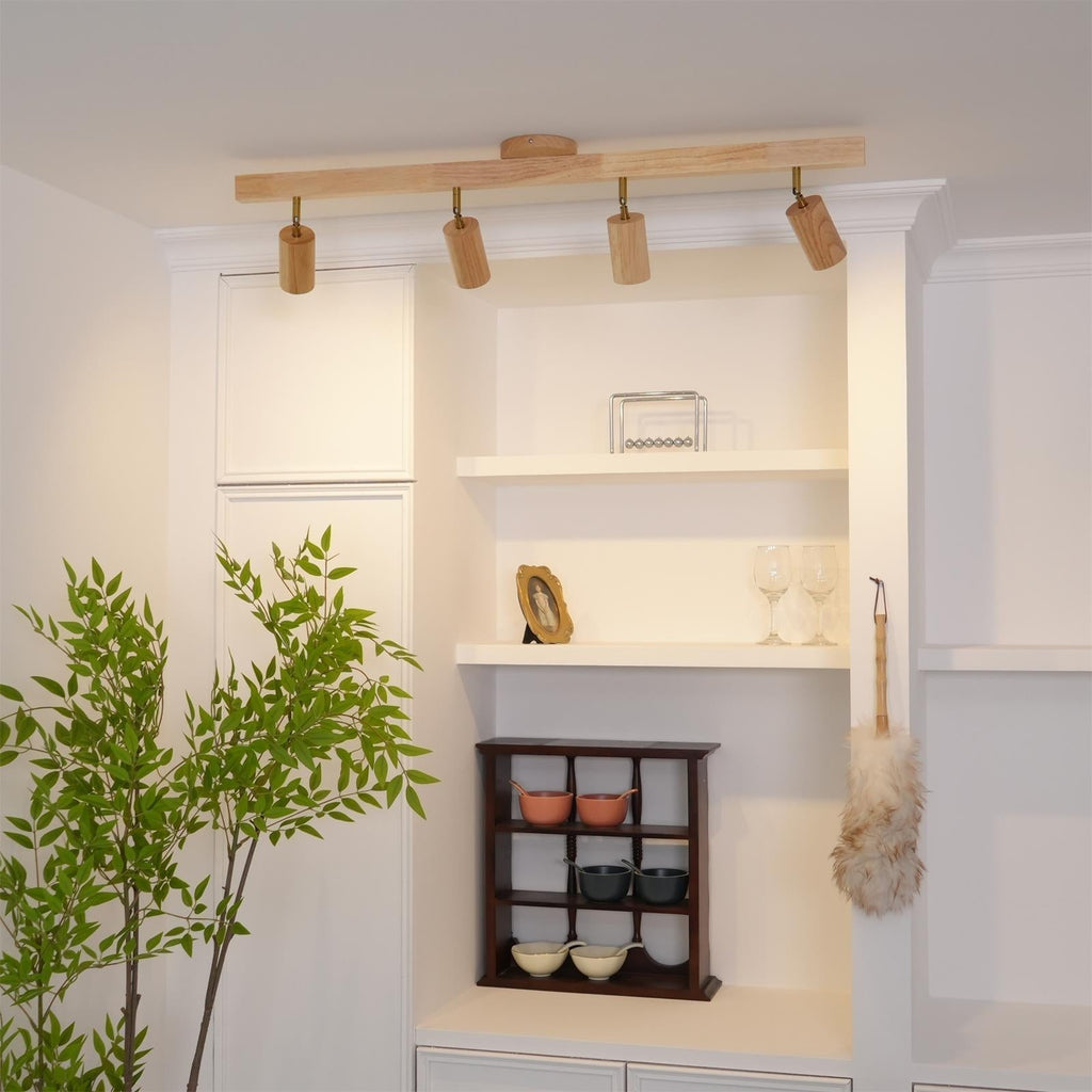 Veril Track Lighting Spotlight Wood | ventumra
