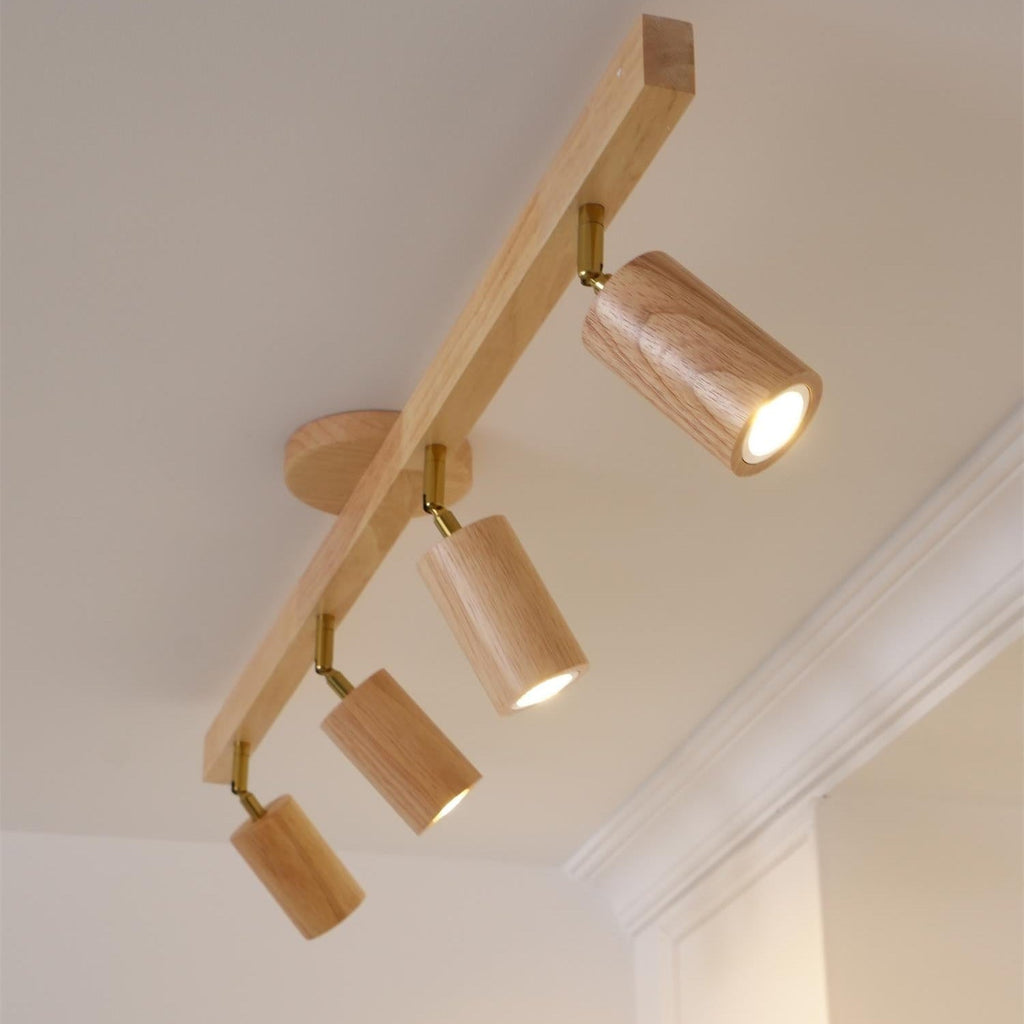 Veril Track Lighting Spotlight Wood | ventumra