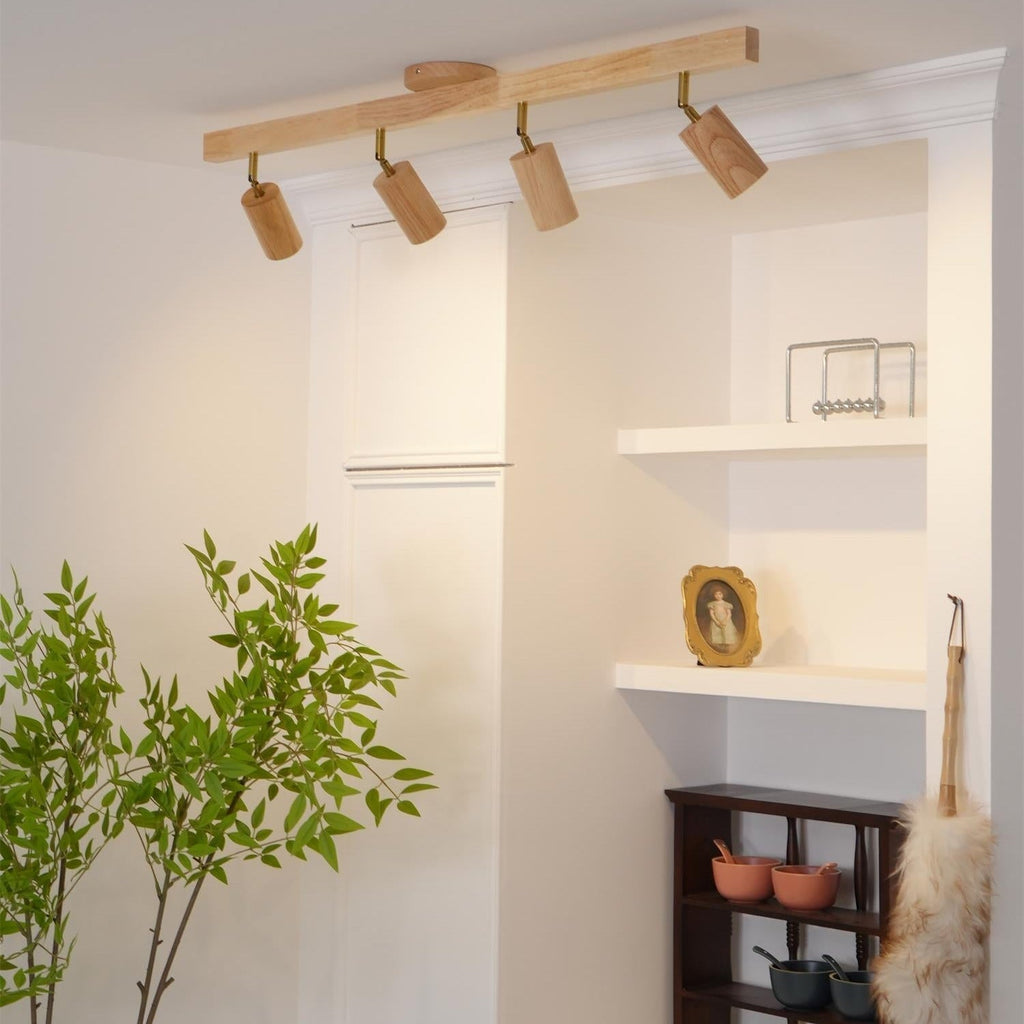 Veril Track Lighting Spotlight Wood | ventumra