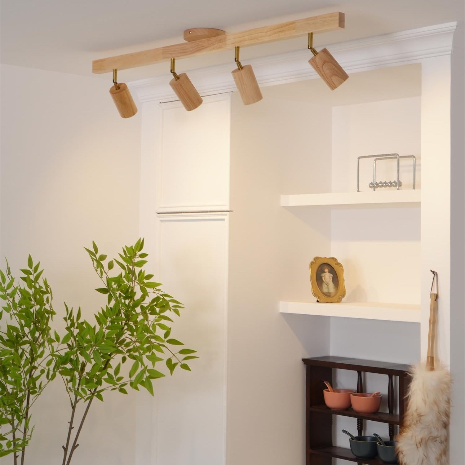 Veril Track Lighting Spotlight Wood | ventumra