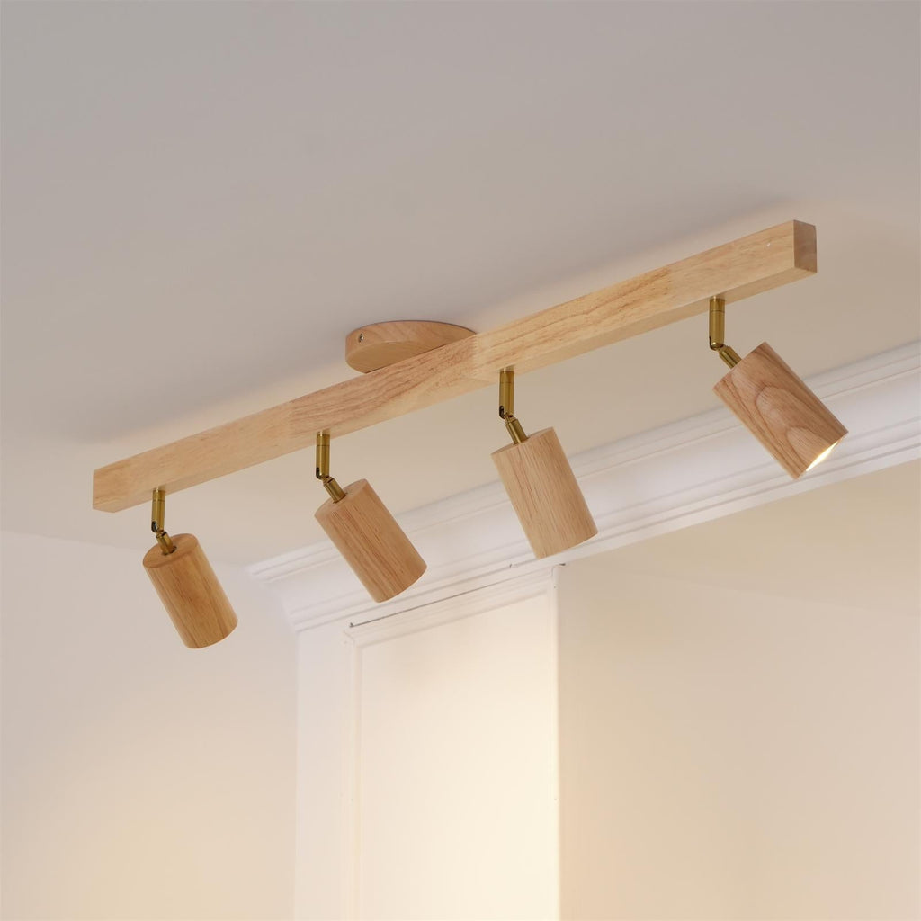 Veril Track Lighting Spotlight Wood | ventumra
