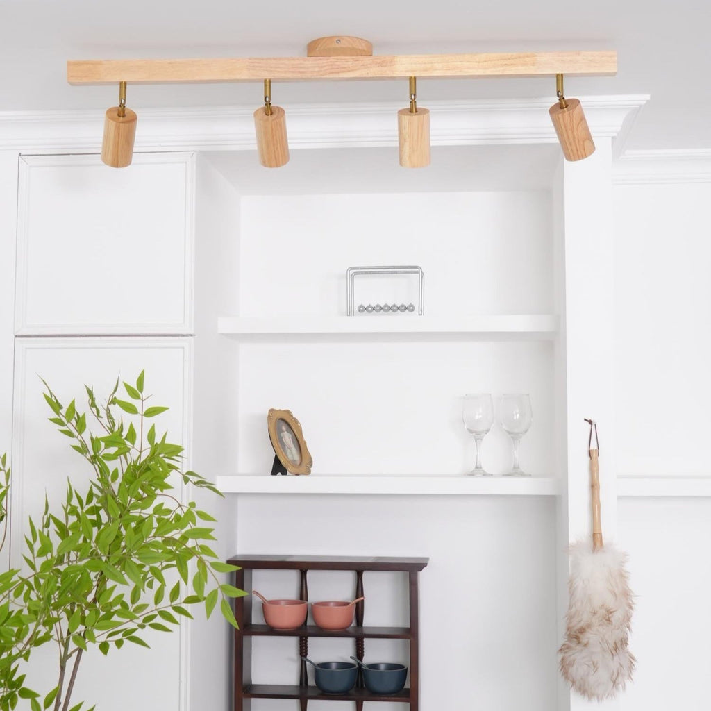 Veril Track Lighting Spotlight Wood | ventumra