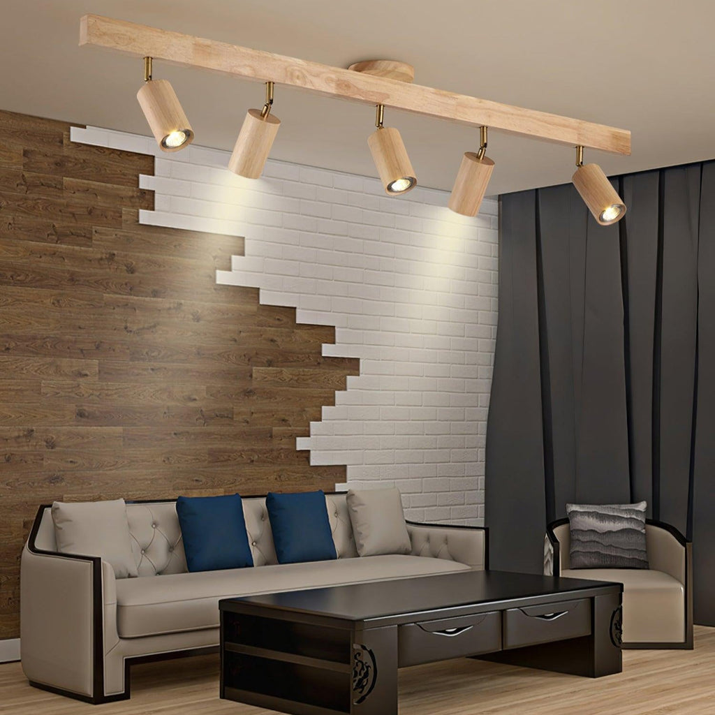 Veril Track Lighting Spotlight Wood | ventumra