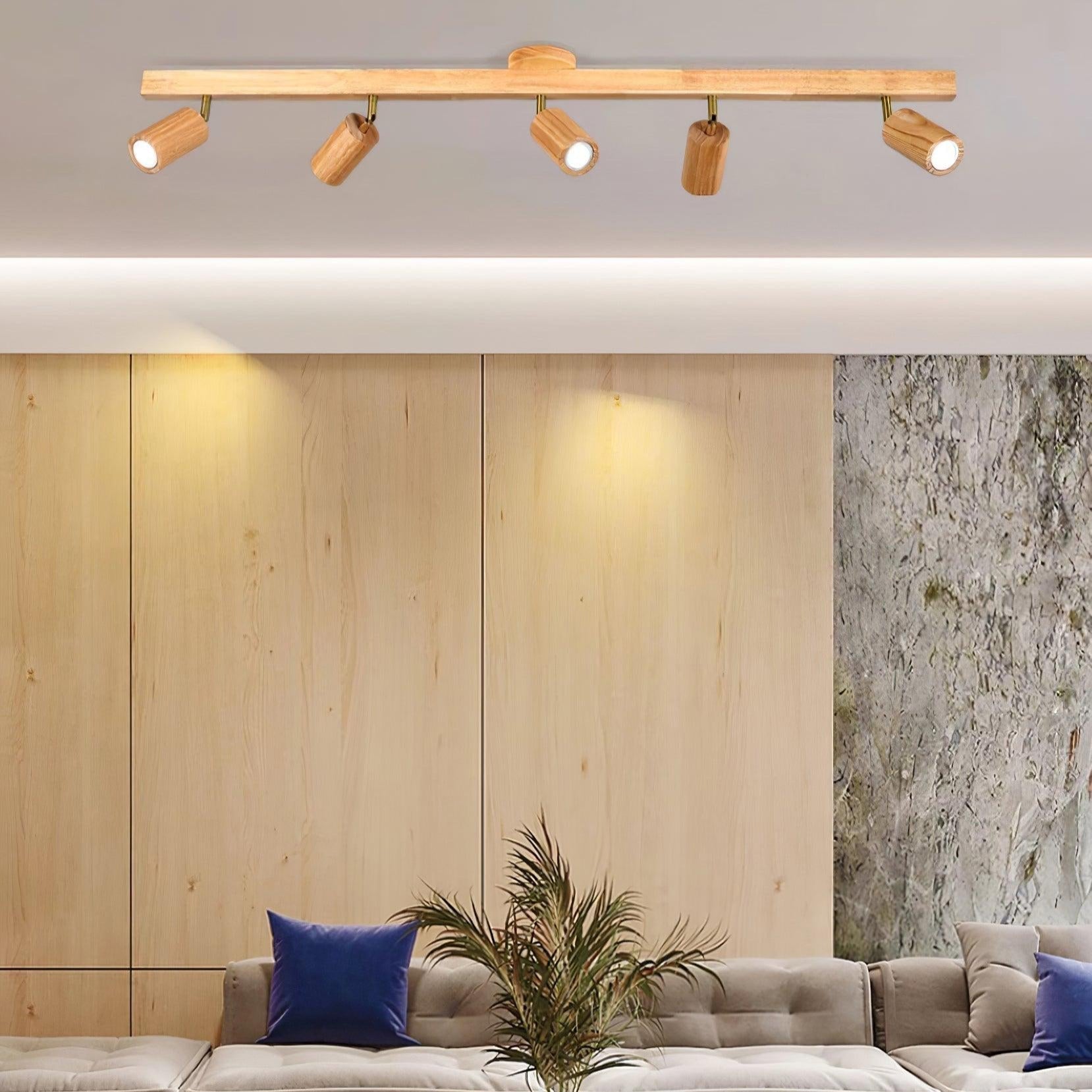 Veril Track Lighting Spotlight Wood | ventumra