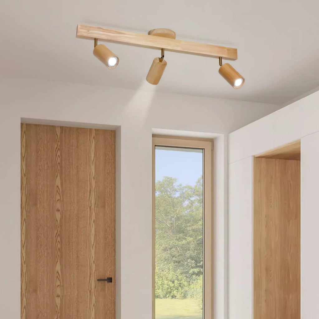 Veril Track Lighting Spotlight Wood | ventumra