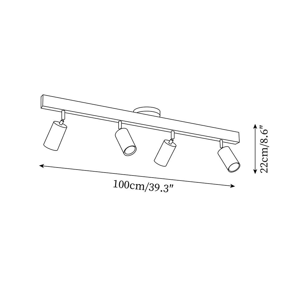 Veril Track Lighting Spotlight Wood | ventumra