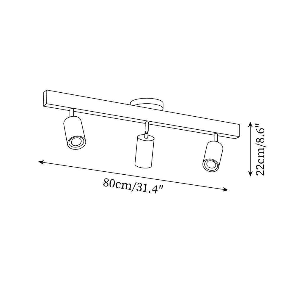 Veril Track Lighting Spotlight Wood | ventumra