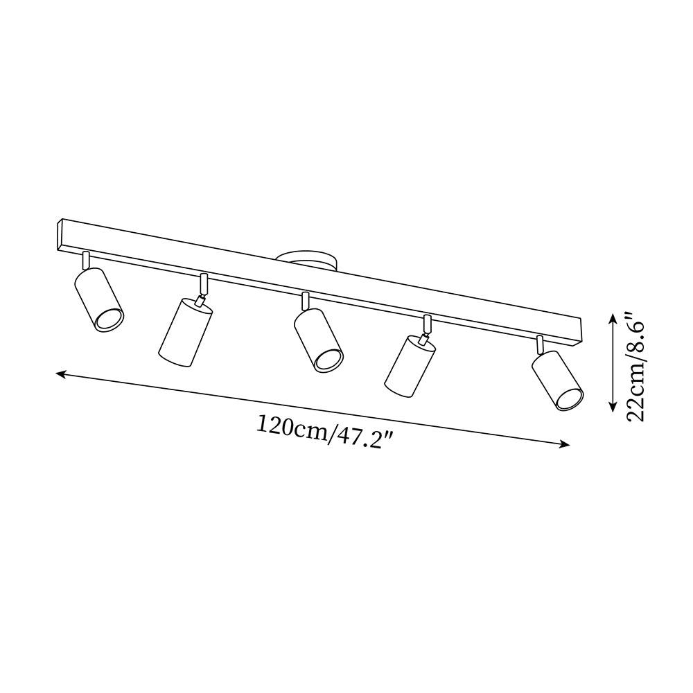 Veril Track Lighting Spotlight Wood | ventumra