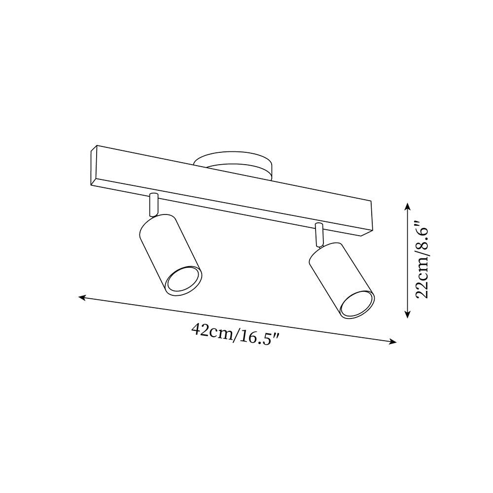 Veril Track Lighting Spotlight Wood | ventumra