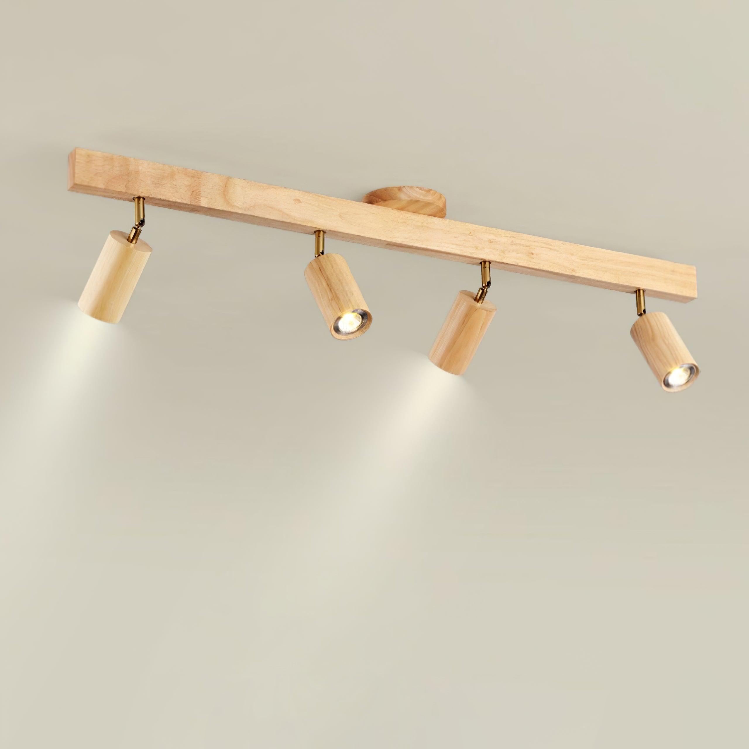 Veril Track Lighting Spotlight Wood | ventumra