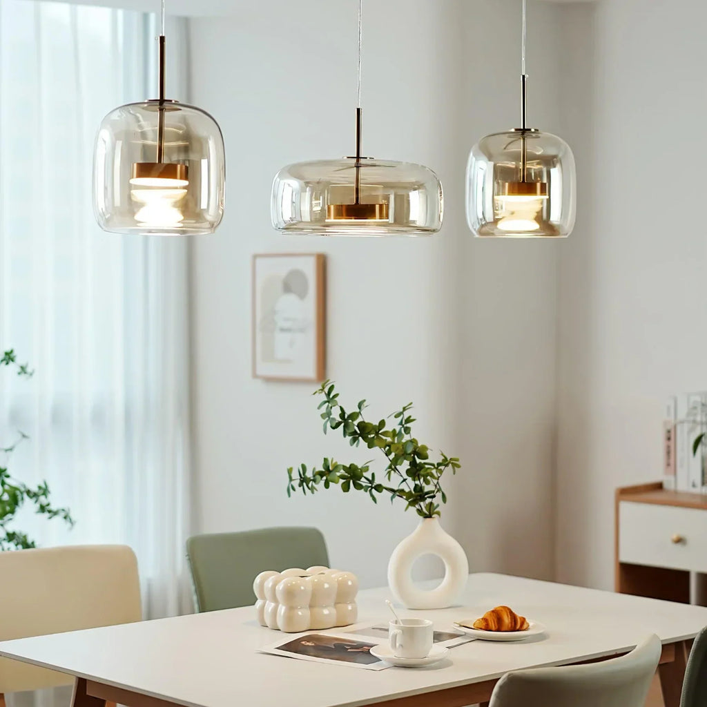 June Morden Glass Pendant Light Clear/Smoky/Amber | ventumra