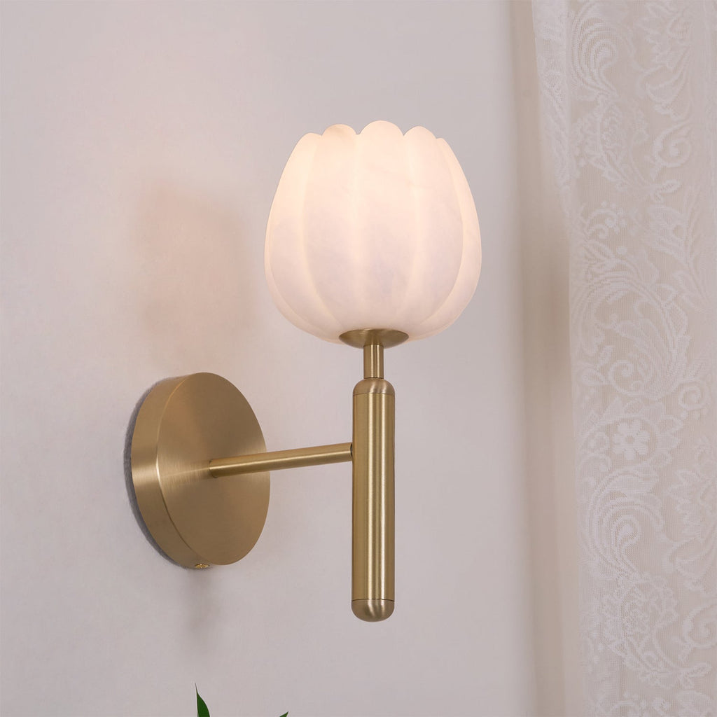 Ralin Alabaster Flowers Wall Lamp | ventumra