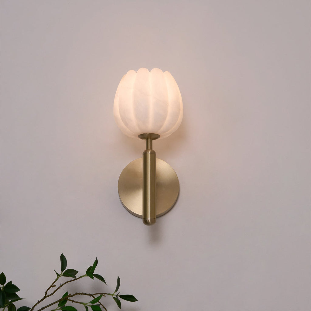 Ralin Alabaster Flowers Wall Lamp | ventumra