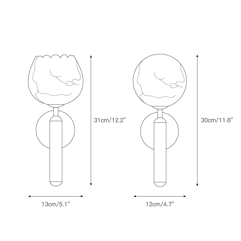 Art Nouveau Tulip Wall Sconce | Ventumra