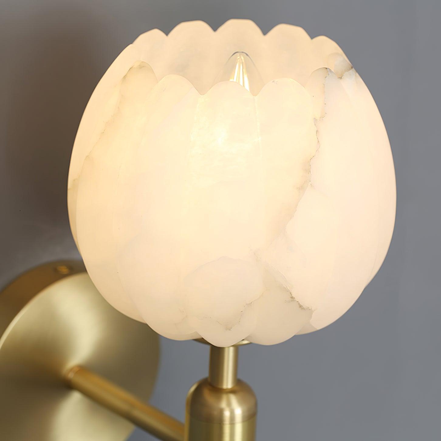 Ralin Alabaster Flowers Wall Lamp | ventumra
