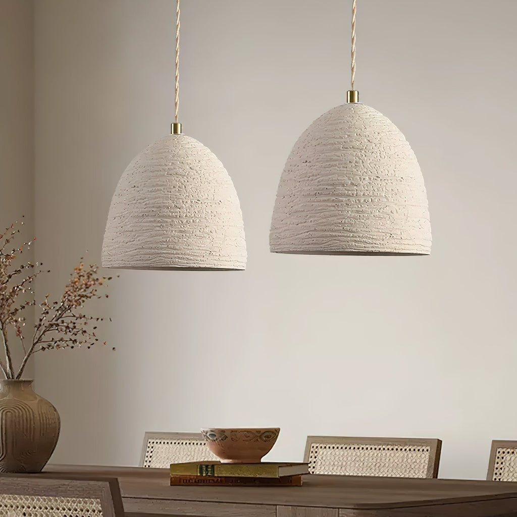 Kirae Textured Pendant Lights Cement | ventumra