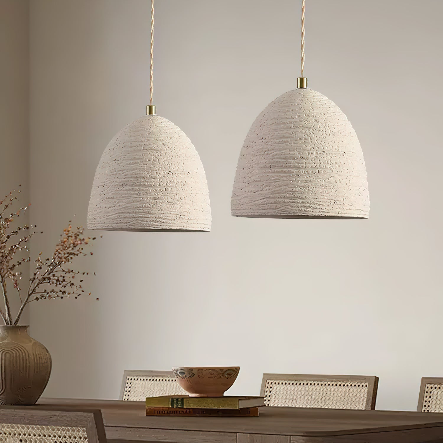 Kirae Textured Pendant Lights Cement | ventumra