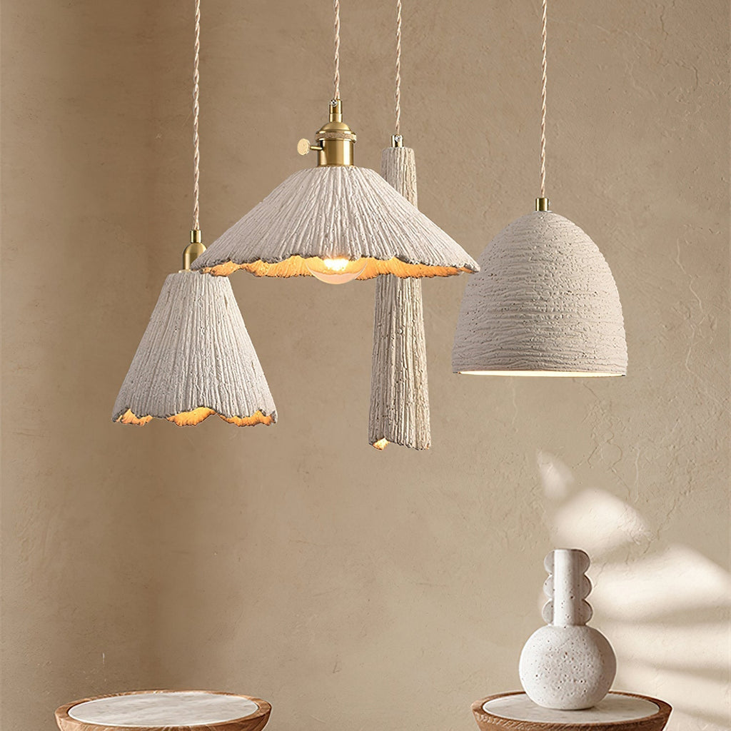 Kirae Textured Pendant Lights Cement | ventumra