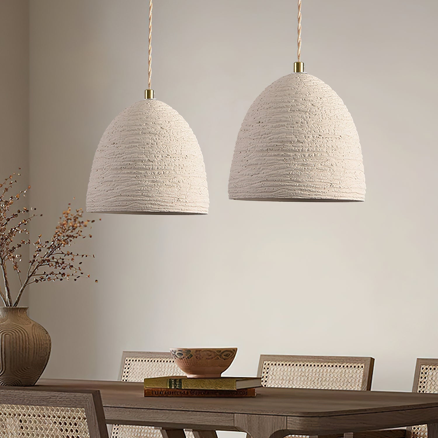 Kirae Textured Pendant Lights Cement | ventumra