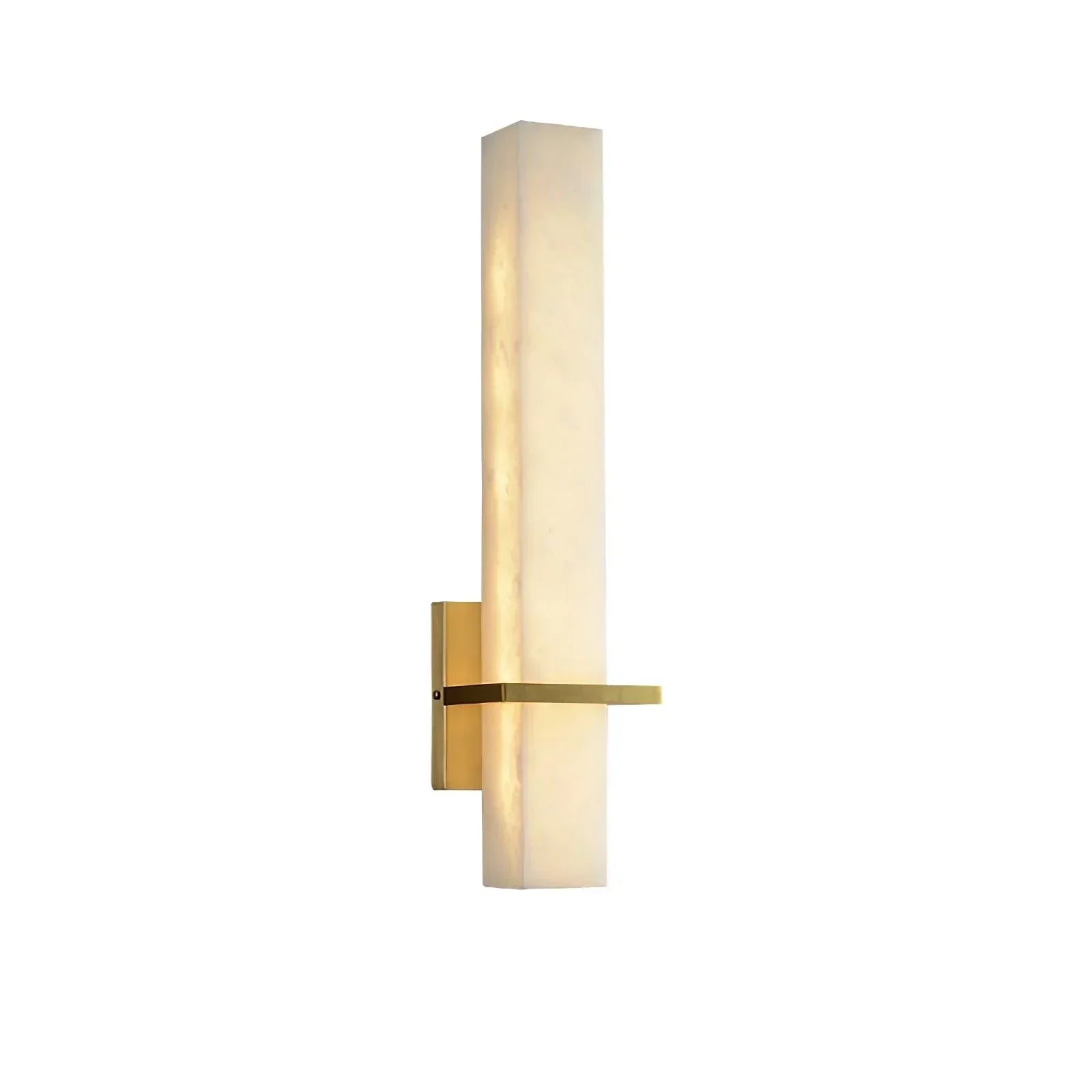 Applique murale Ritta Blanc albâtre laiton Cuboïde moderne | ventumra