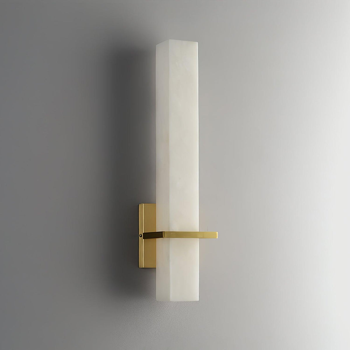 Applique murale Ritta Blanc albâtre laiton Cuboïde moderne | ventumra