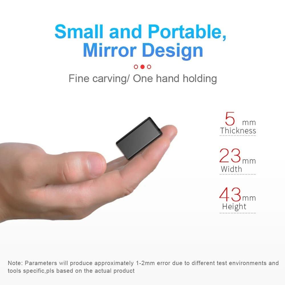 VocalLite Mini Ultra Light Dictation Device — 32 GB Storage, Voice Activation, 10g Compact Frame