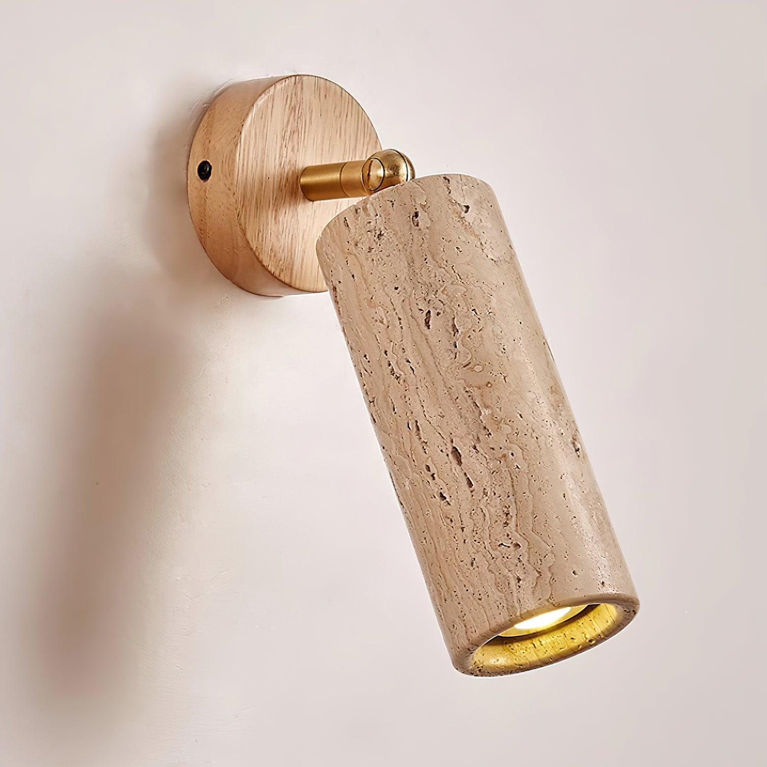 Travion Adjustable Travertine Wall Sconce | ventumra