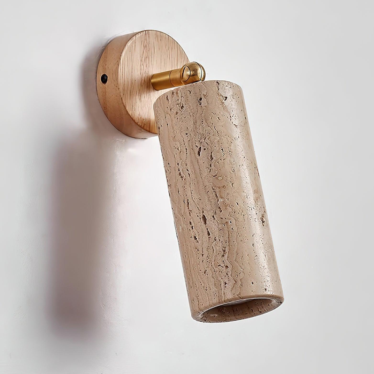 Travion Adjustable Travertine Wall Sconce | ventumra