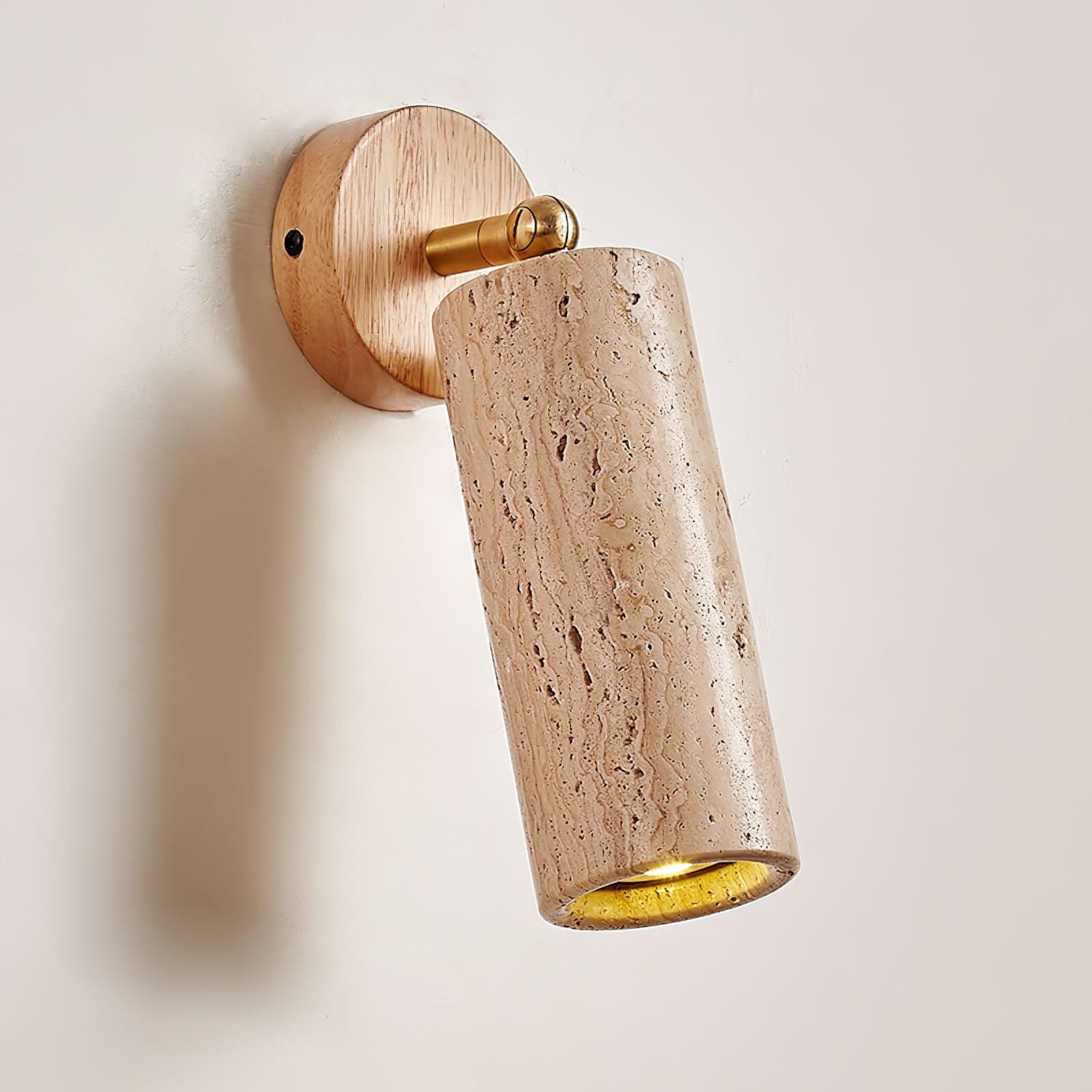 Travion Adjustable Travertine Wall Sconce | ventumra