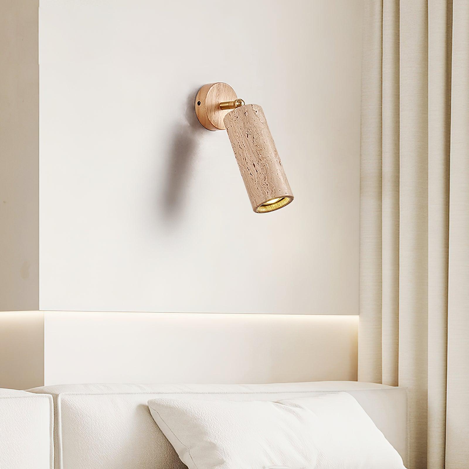 Travion Adjustable Travertine Wall Sconce | ventumra