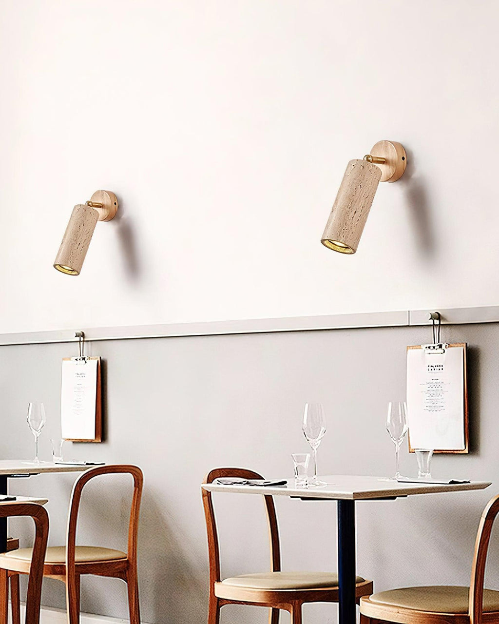 Travion Adjustable Travertine Wall Sconce | ventumra