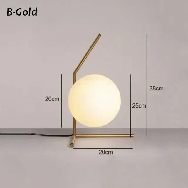 AstraLume Round Glass Table Lamp Modern Minimalist Lighting