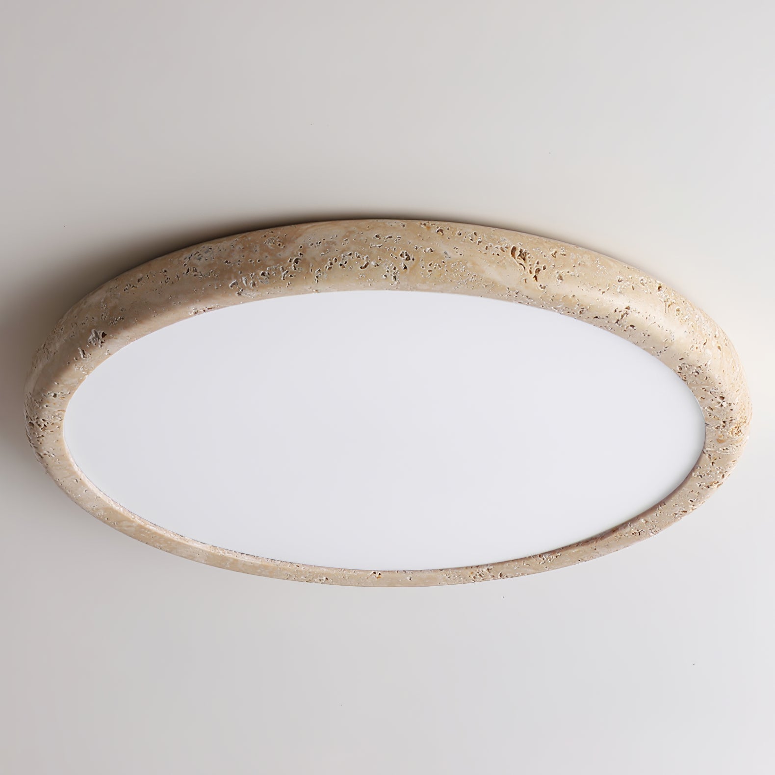 Yellow Travertine Ceiling Light With Integrated LED
