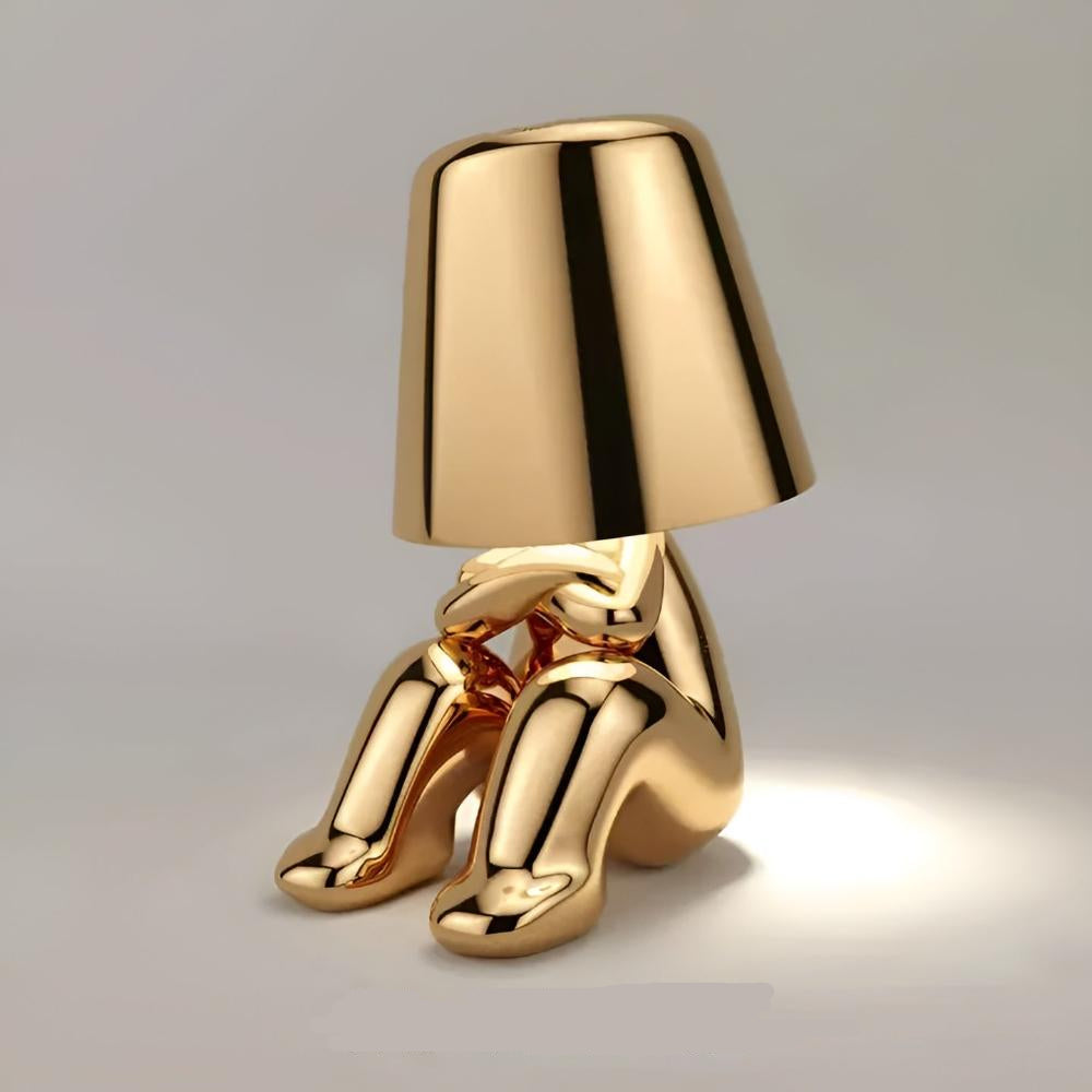Wireless Table Lamp With Frosted Glass Shade For Home Ambience