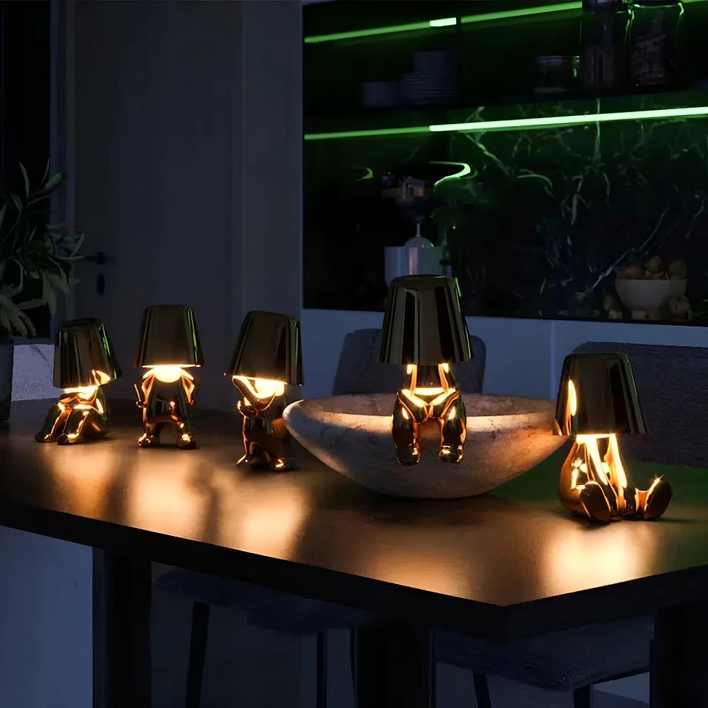 Wireless Table Lamp With Frosted Glass Shade For Home Ambience