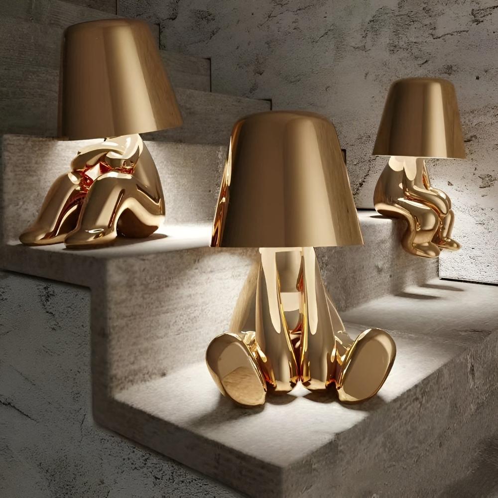 Wireless Table Lamp With Frosted Glass Shade For Home Ambience