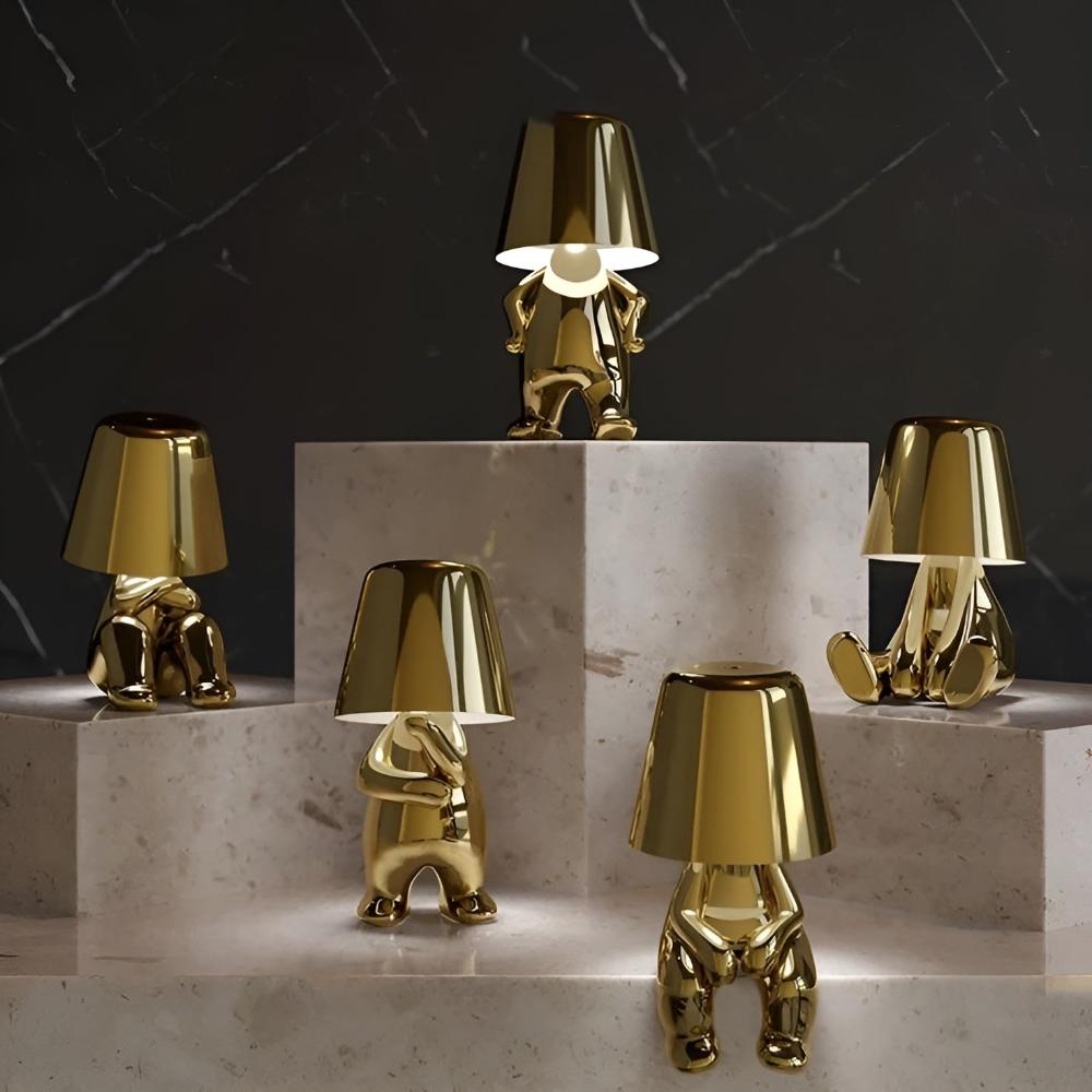 Wireless Table Lamp With Frosted Glass Shade For Home Ambience