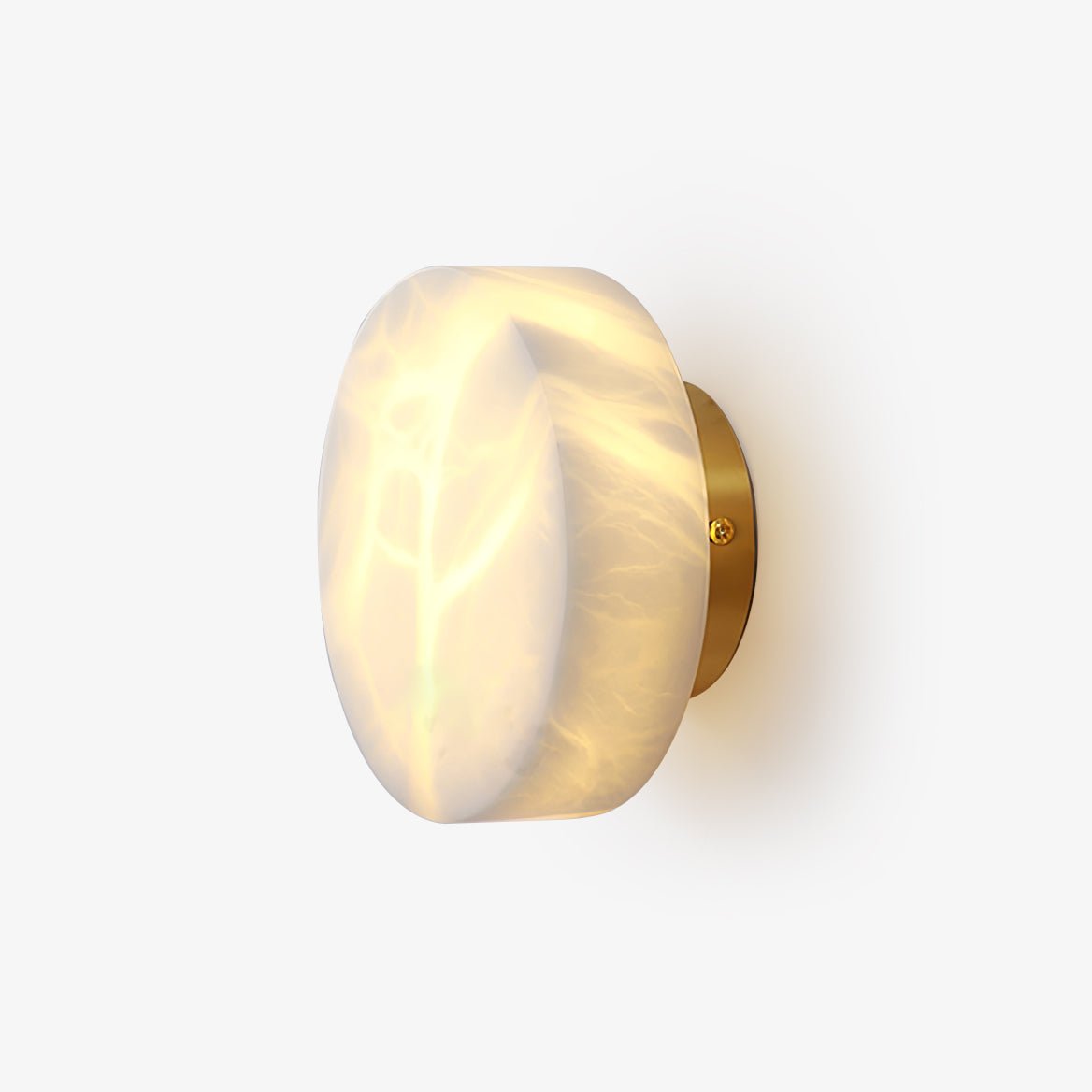 Alabaster Finish Modern Cylindrical Wall Light With LED