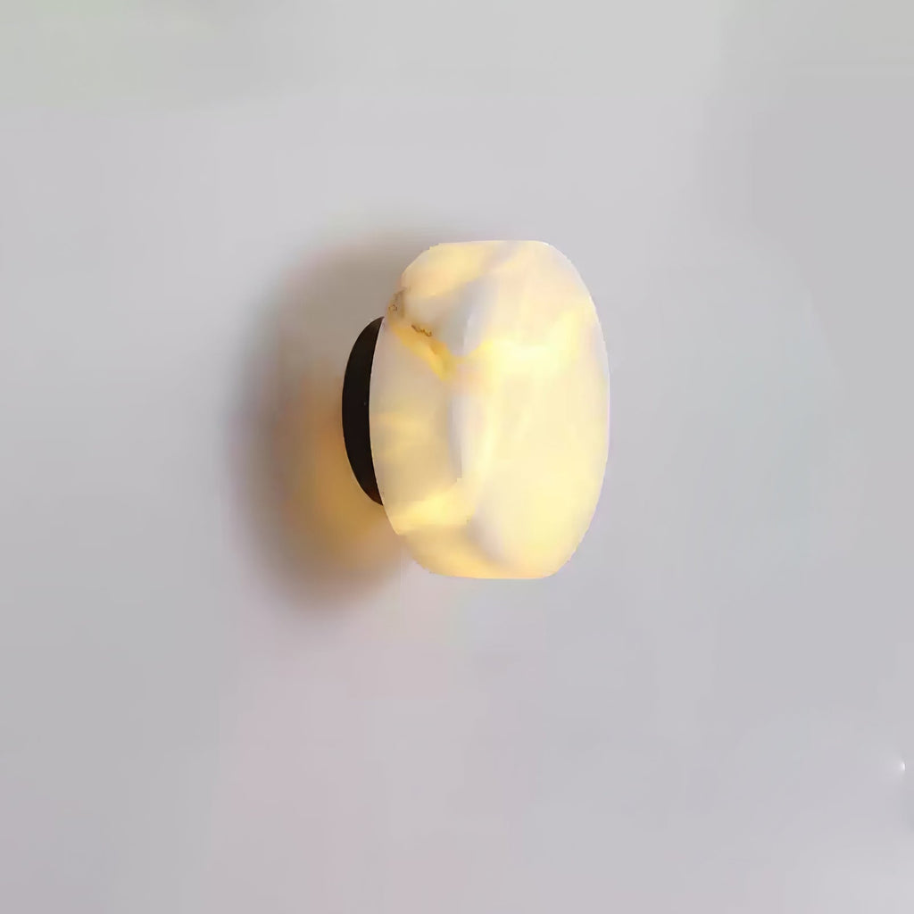 Alabaster Finish Modern Cylindrical Wall Light With LED