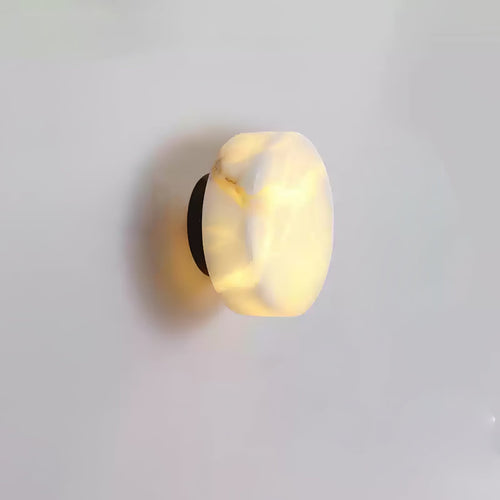 Alabaster Finish Modern Cylindrical Wall Light With LED