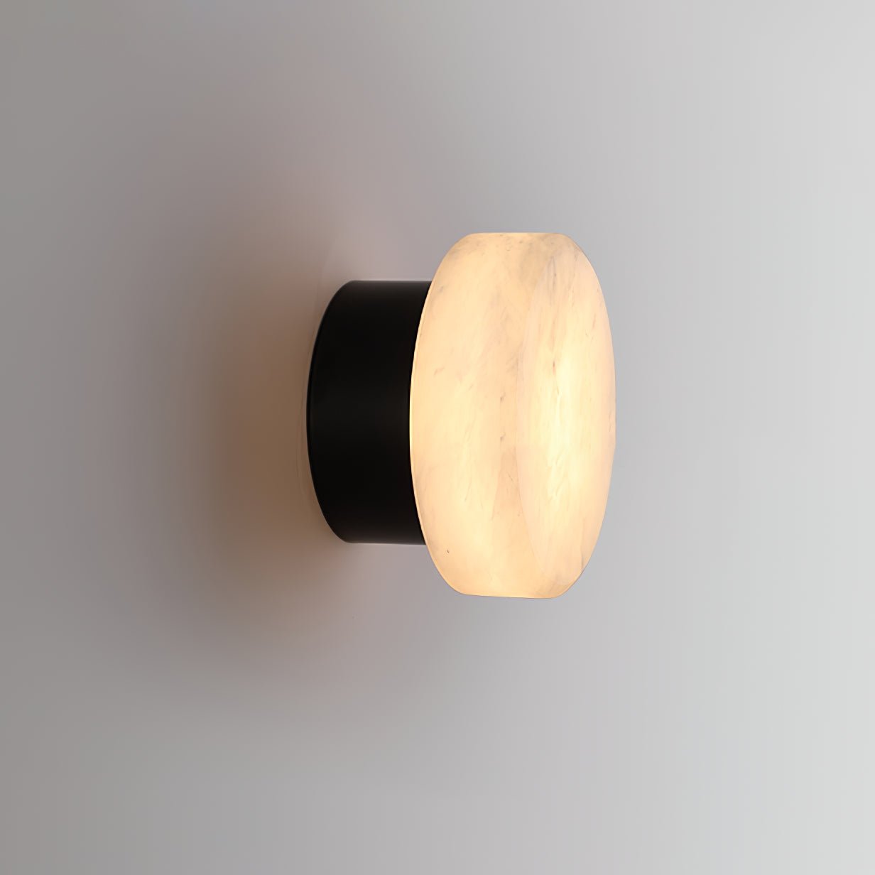 Alabaster Finish Modern Cylindrical Wall Light With LED