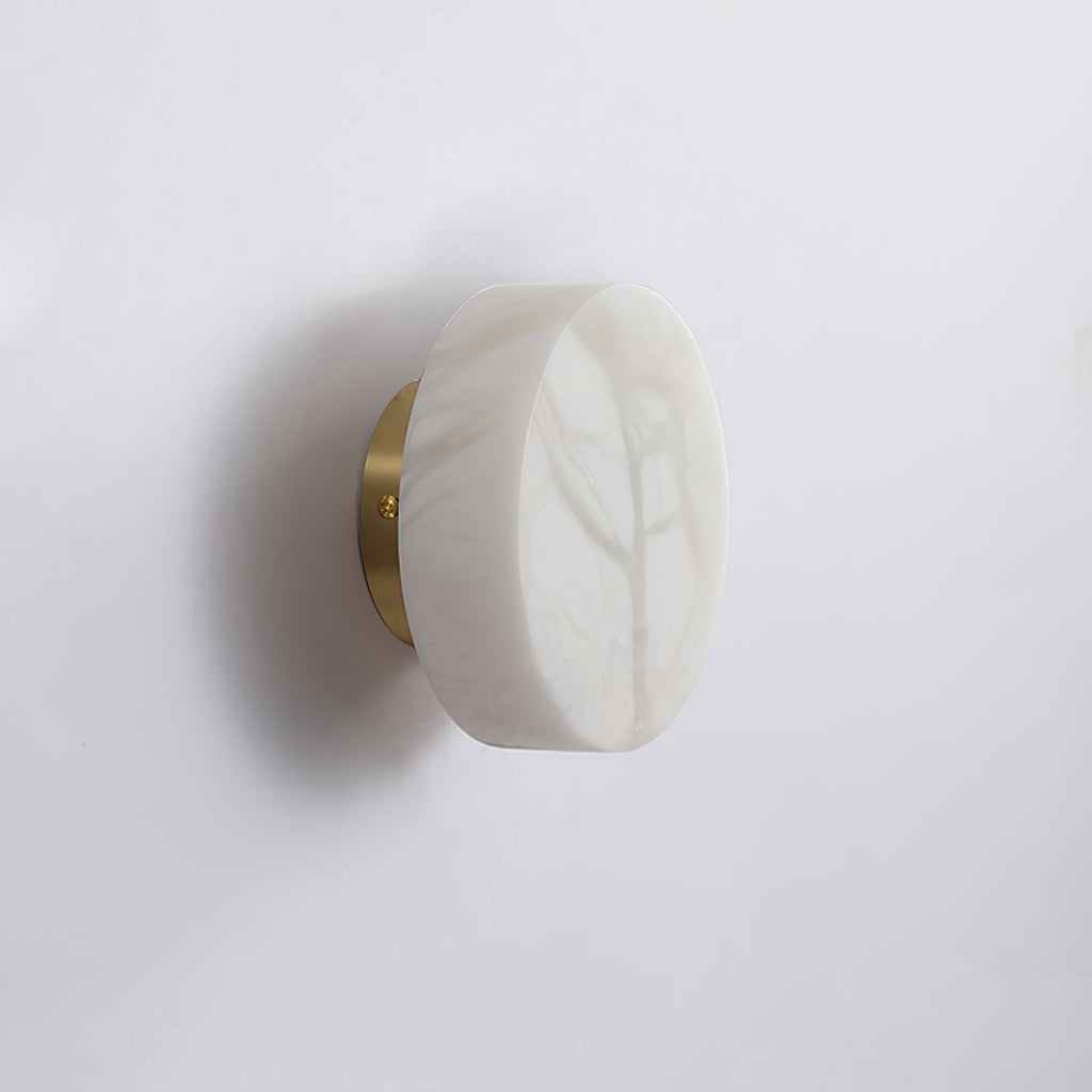Alabaster Finish Modern Cylindrical Wall Light With LED