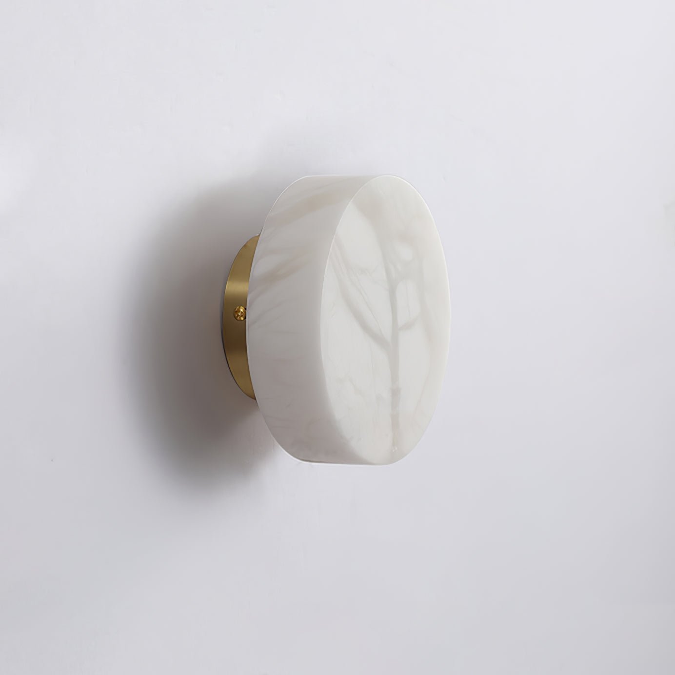 Alabaster Finish Modern Cylindrical Wall Light With LED
