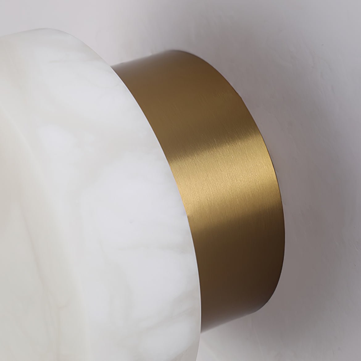 Alabaster Finish Modern Cylindrical Wall Light With LED