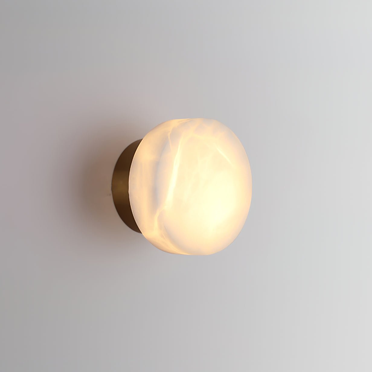 Alabaster Finish Modern Cylindrical Wall Light With LED