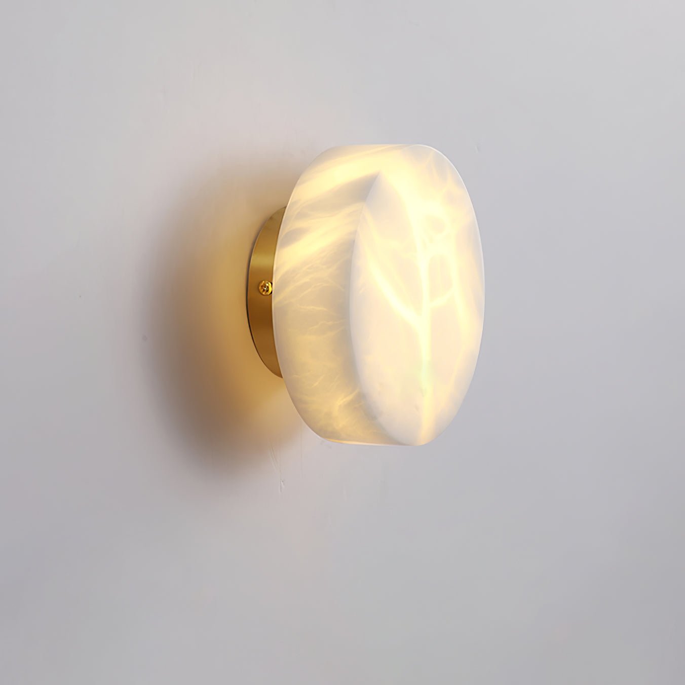 Alabaster Finish Modern Cylindrical Wall Light With LED
