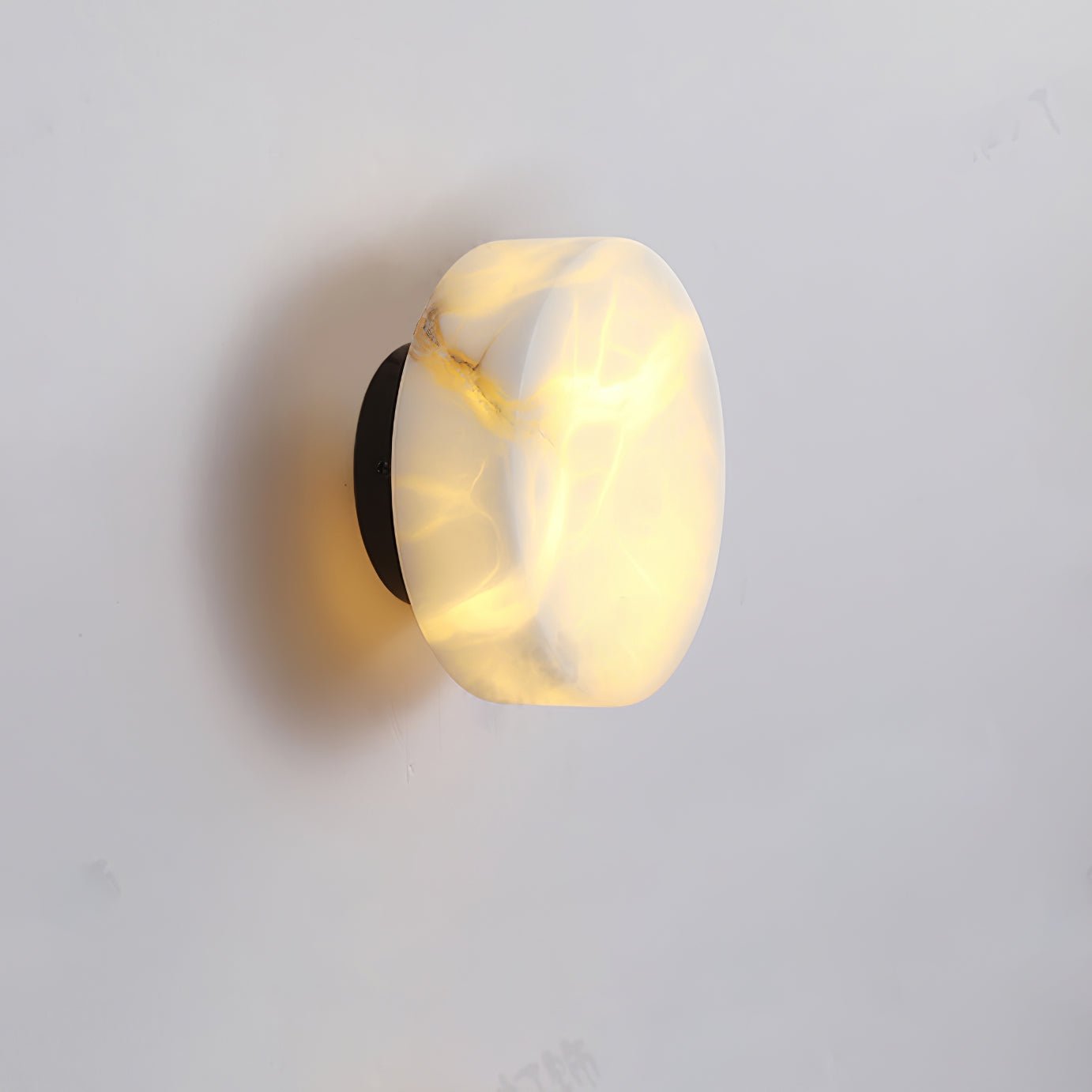 Alabaster Finish Modern Cylindrical Wall Light With LED
